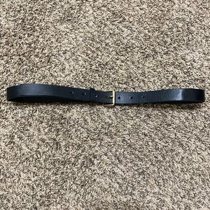 Black & Gold Leather Belt